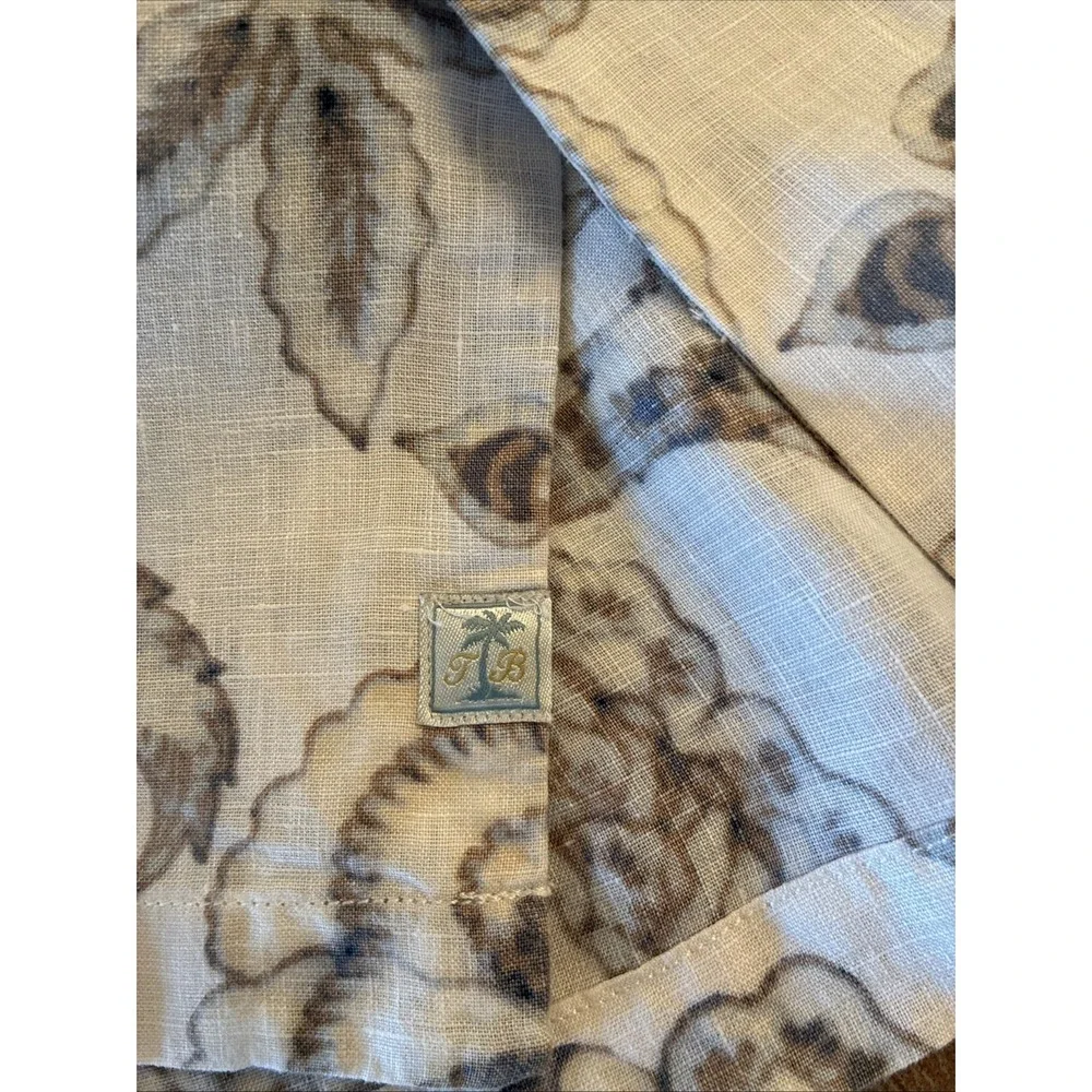 Tommy Bahama 100% Linen Shirt Island Floral Print Mens XL Muted Colors